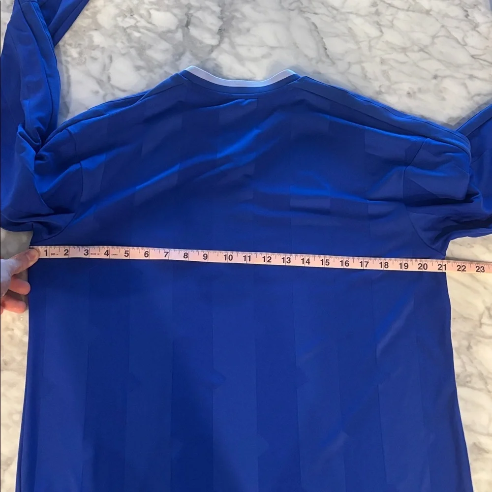 Adidas Royal Blue Long Sleeve Shirt/Jersey size small